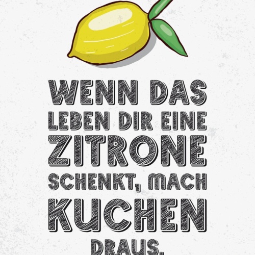 Schild Wenn Das Leben Dir Zitrone Schenkt Kuchen 12x18 20x30 30x40 Blech/Holz