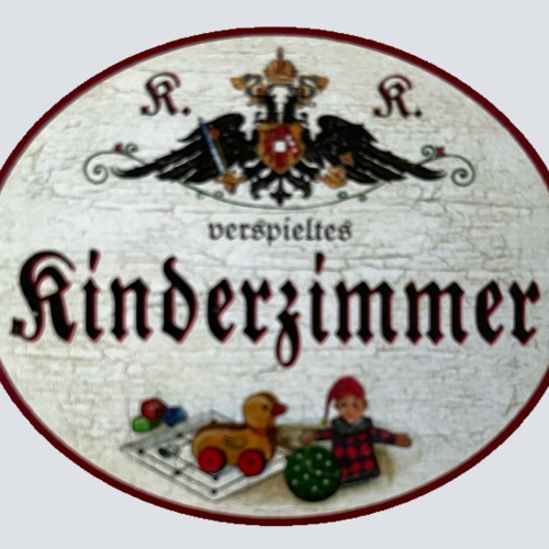 KuK Nostalgie Holzschild Verspieltes Kinderzimmer Kind Spielen Wohnung Schild
