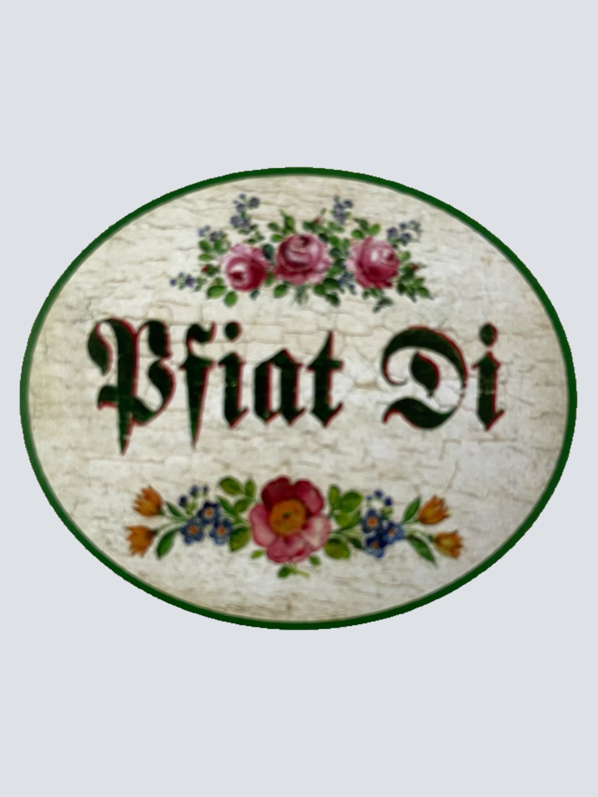 Nostalgie Holzschild Pfiat Di Auf Wiedersehen Tschüss Verabschiedung Schild