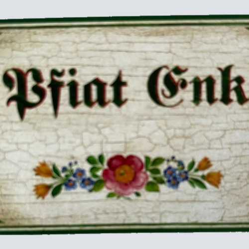 Nostalgie Holzschild Pfiat Enk Euch Auf Wiedersehen Tschüss Verabschieden Schild