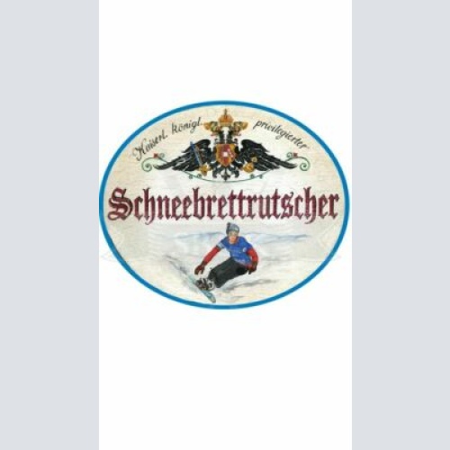 KuK Nostalgie Holzschild "Schneebrettrutscher"