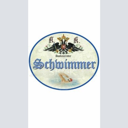 KuK Nostalgie Holzschild "Schwimmer"