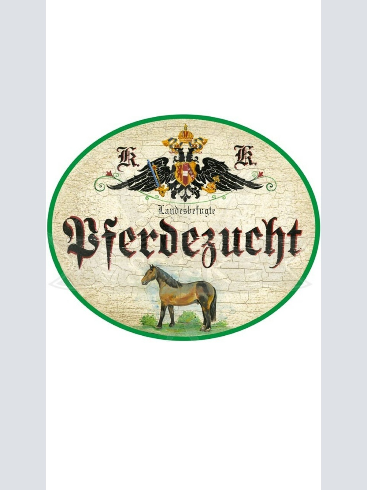 KuK Nostalgie Holzschild "Pferdezucht"