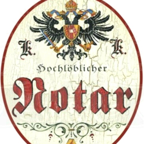 KuK Nostalgie Holzschild "Notar"