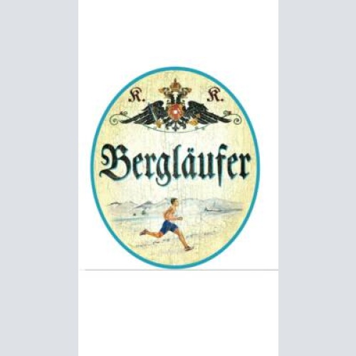 Kuk nostalgie holzschild "bergläufer"