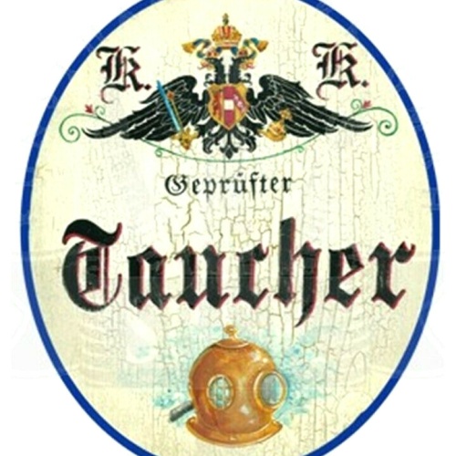 KuK Nostalgie Holzschild "Taucher"