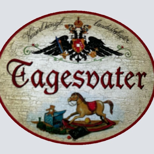 KuK Nostalgie Holzschild Landesbefugter Tagesvater Kinder Betreuung Schild