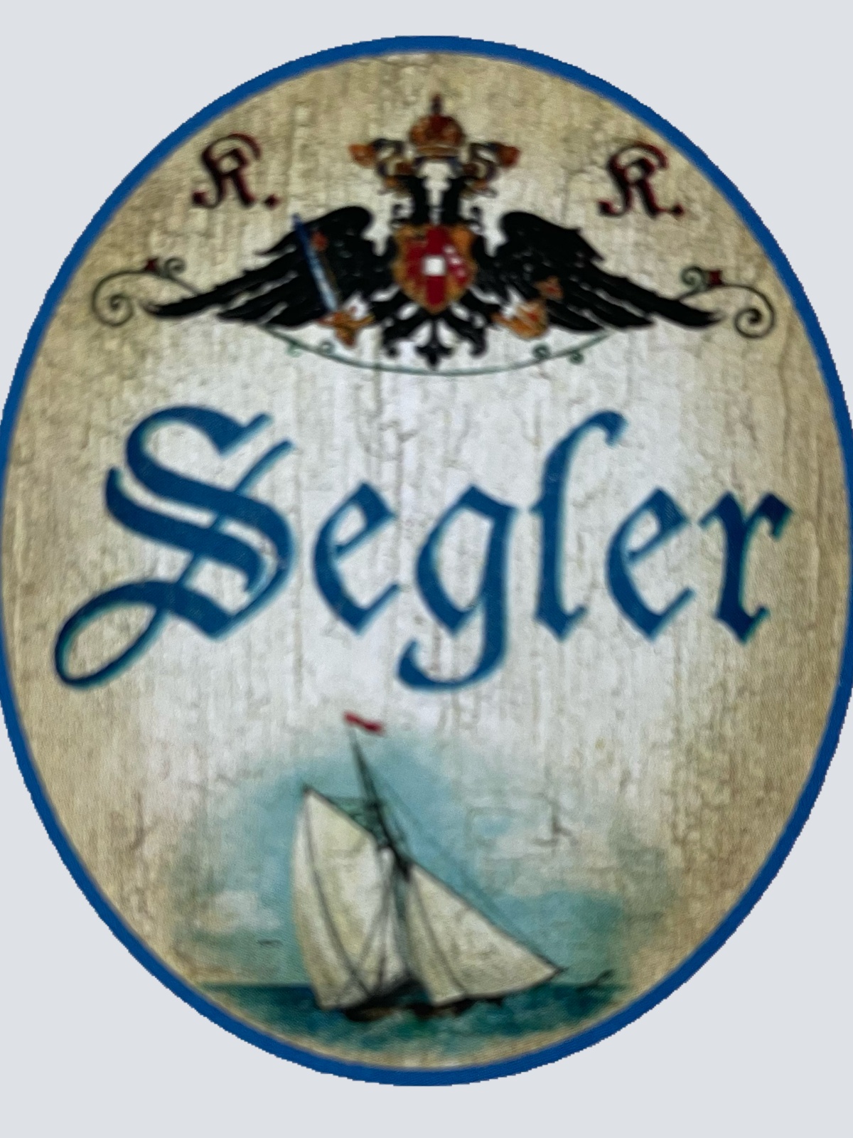 KuK Nostalgie Holzschild Segler Segelschiff Schifffahrt Boot Meer See Schild