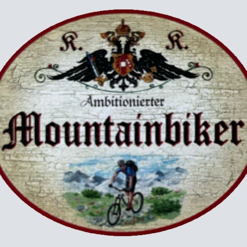 KuK Nostalgie Holz Schild Ambitionierter Mountainbiker Mountainbike Fahrrad