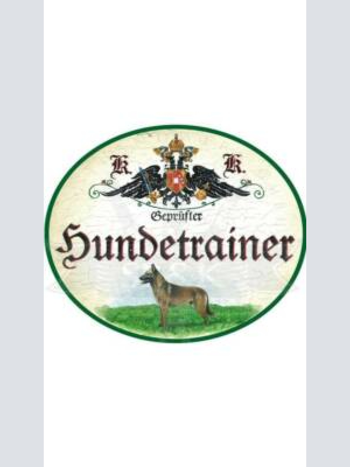 Kuk nostalgie holzschild "hundetrainer"