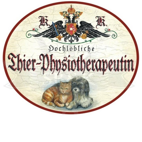 KuK Nostalgie Holzschild "Tier Physiotherapeutin"