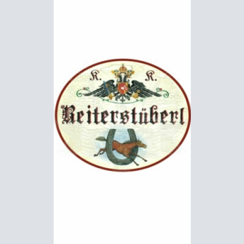 KuK Nostalgie Holzschild "Reiterstüberl"