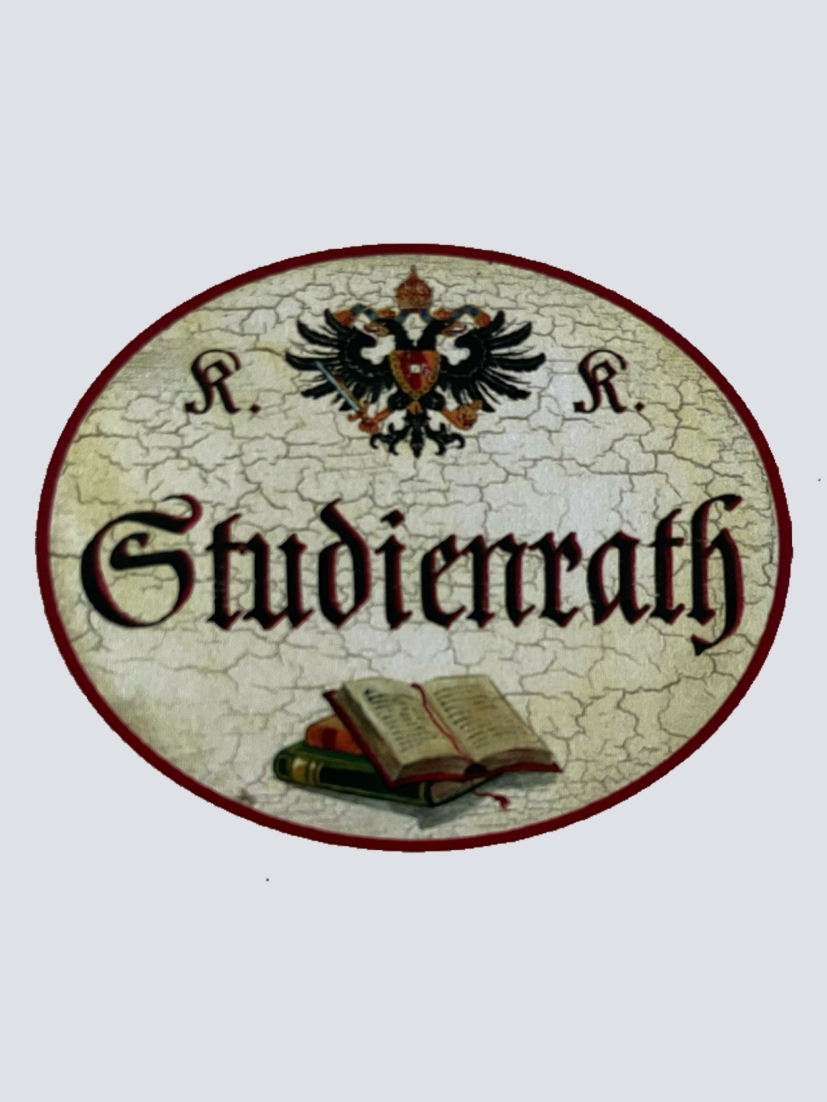 KuK Nostalgie Holzschild Studienrath Titel Studienrat Lehrer Schild