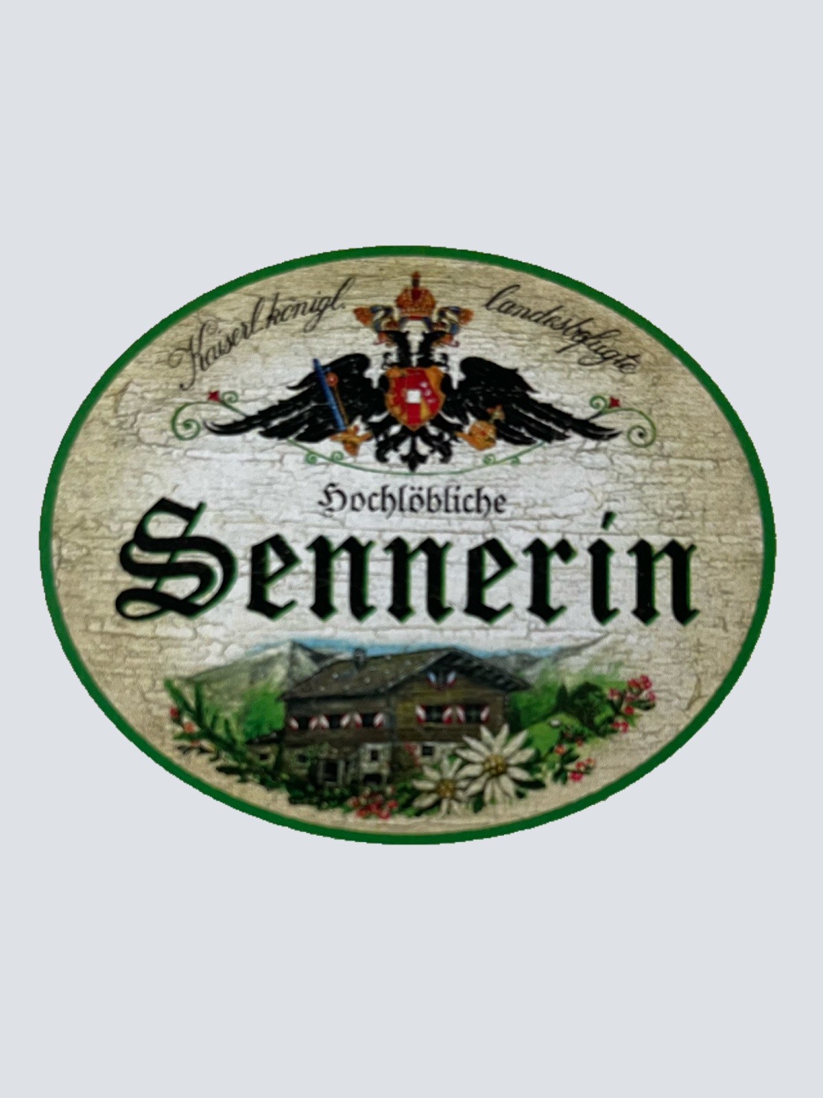 KuK Nostalgie Holzschild Landesbefugte Hochlöbliche Sennerin Alm Hirtin Schild