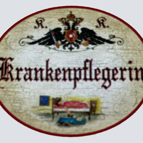 KuK Nostalgie Holzschild Krankenpflegerin Krankenschwester Schild