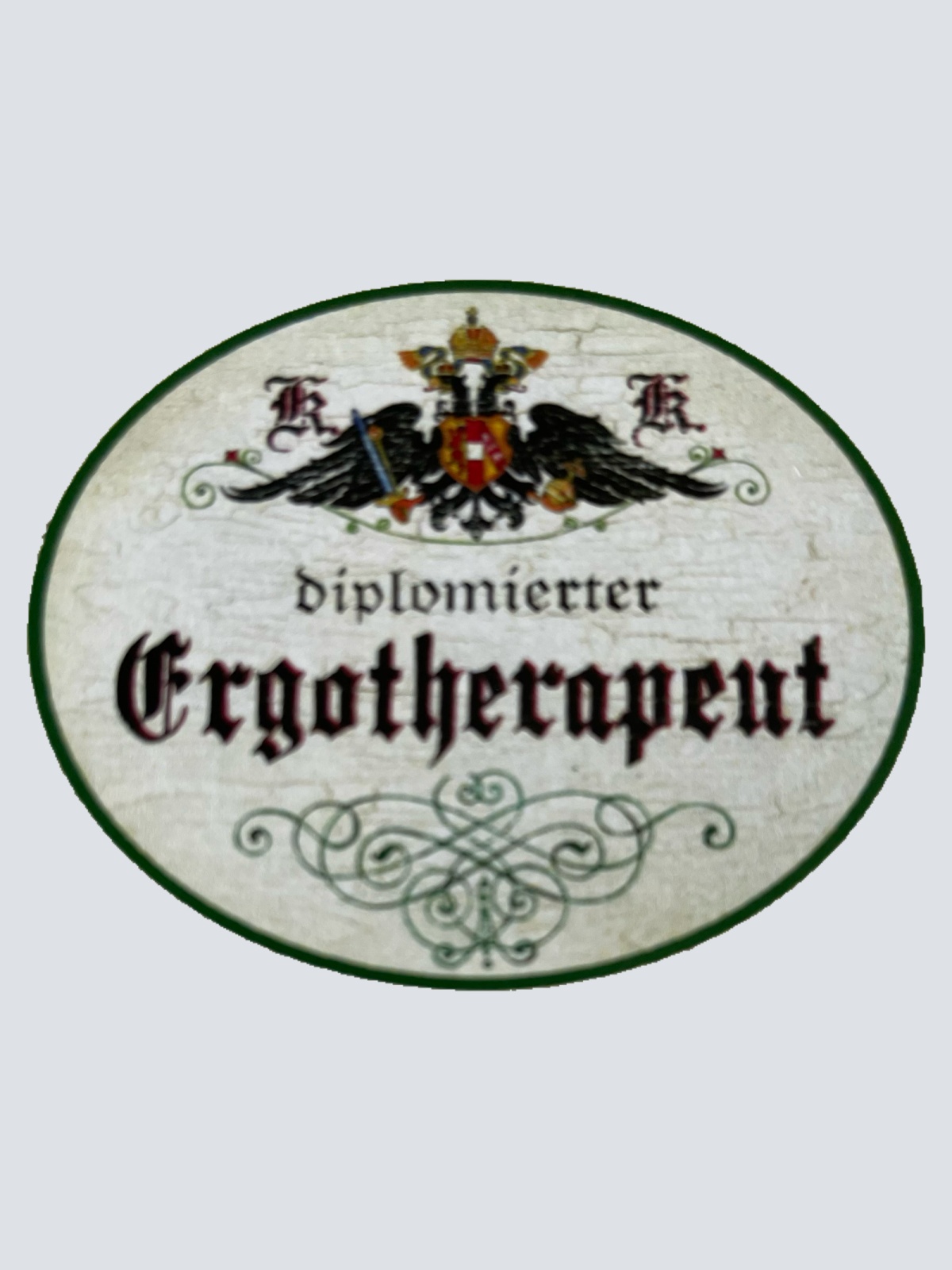 KuK Nostalgie Holzschild Diplomierter Ergotherapeut Ergotherapie Schild