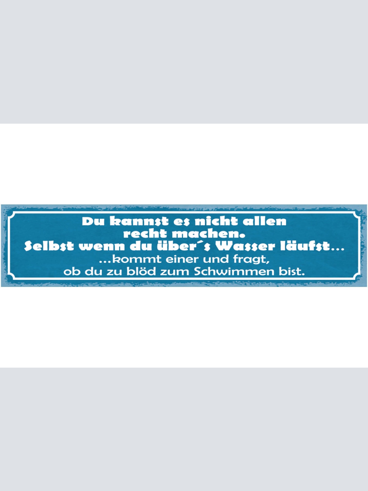 Schild Nicht Allen Recht Machen Über's Wasser Laufen Fragt Zu Blöd Zum Schwimmen