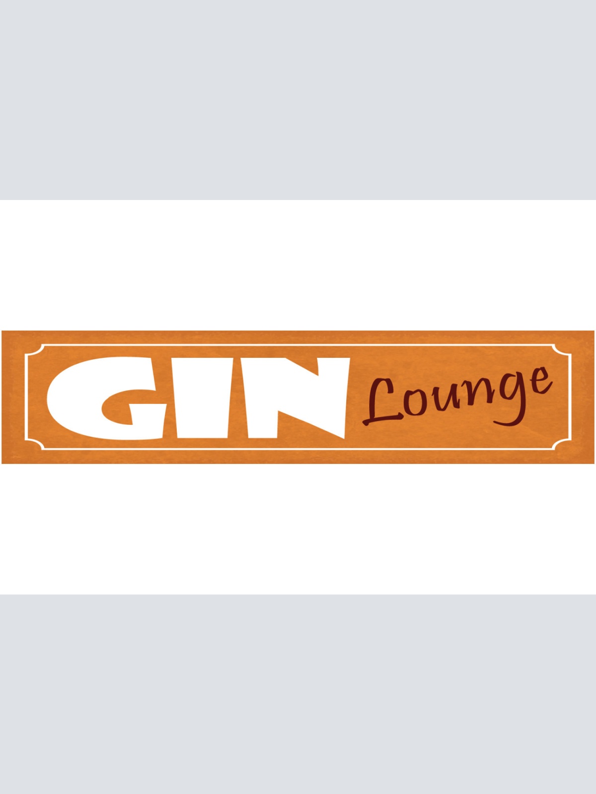Schild Gin Lounge Alkohol Spirituose Bar Klub Raum 46 x 10 Blech od. Holz