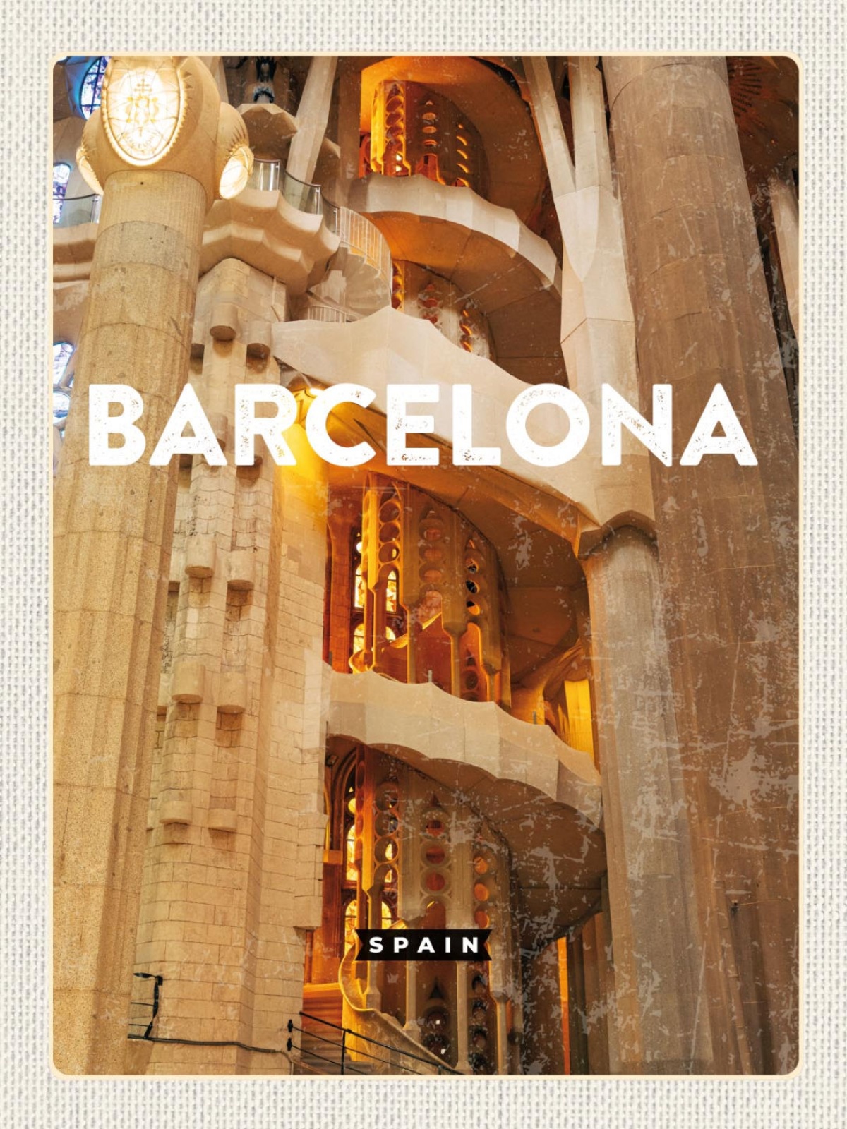Schild Barcelona Spain Spanien Sagrada Família 12x18 20x30 30x40 Blech/Holz