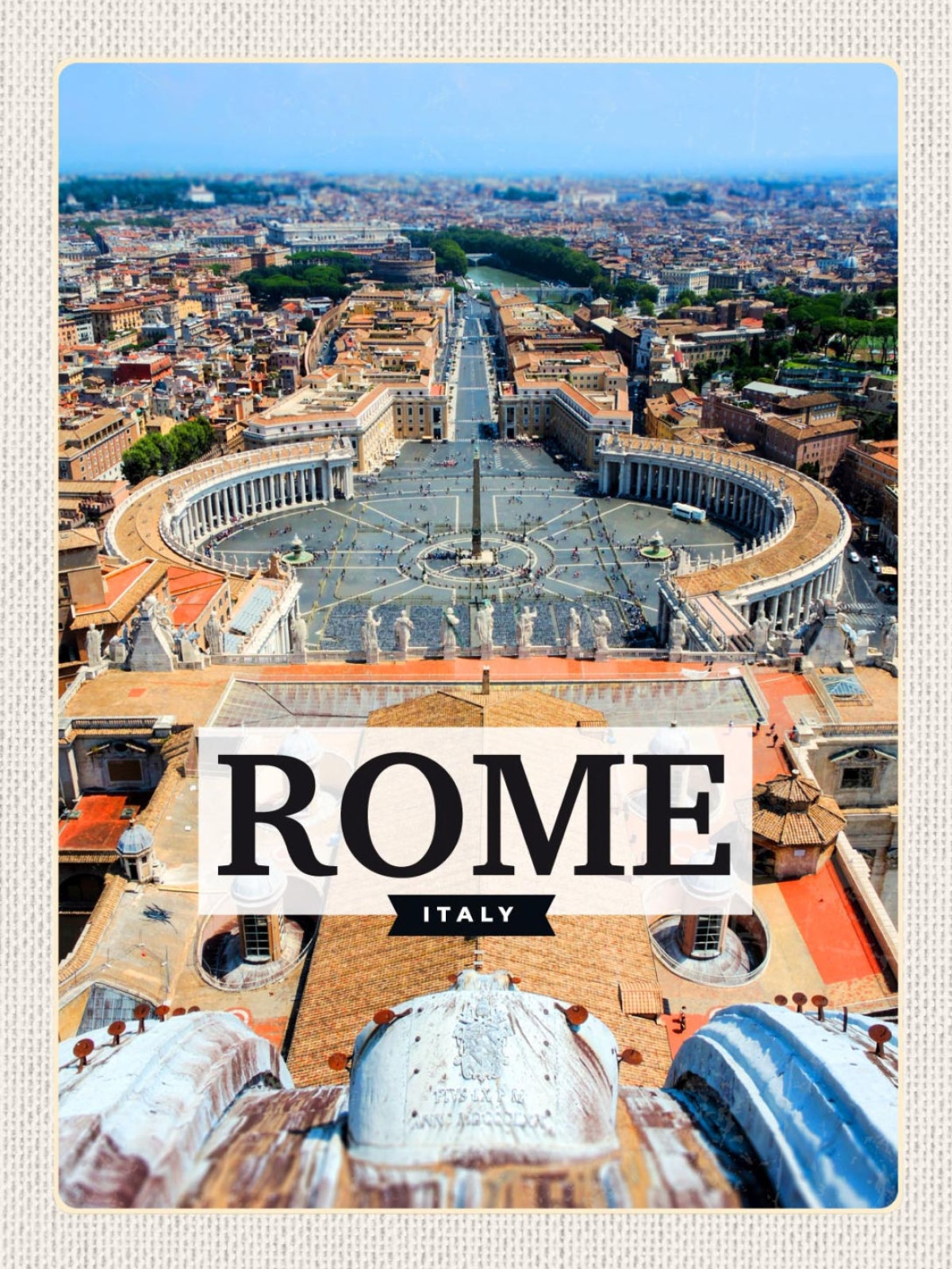 Schild Rome Italy Rom Italien Petersplatz Stadt 12x18 20x30 30x40 Blech/Holz