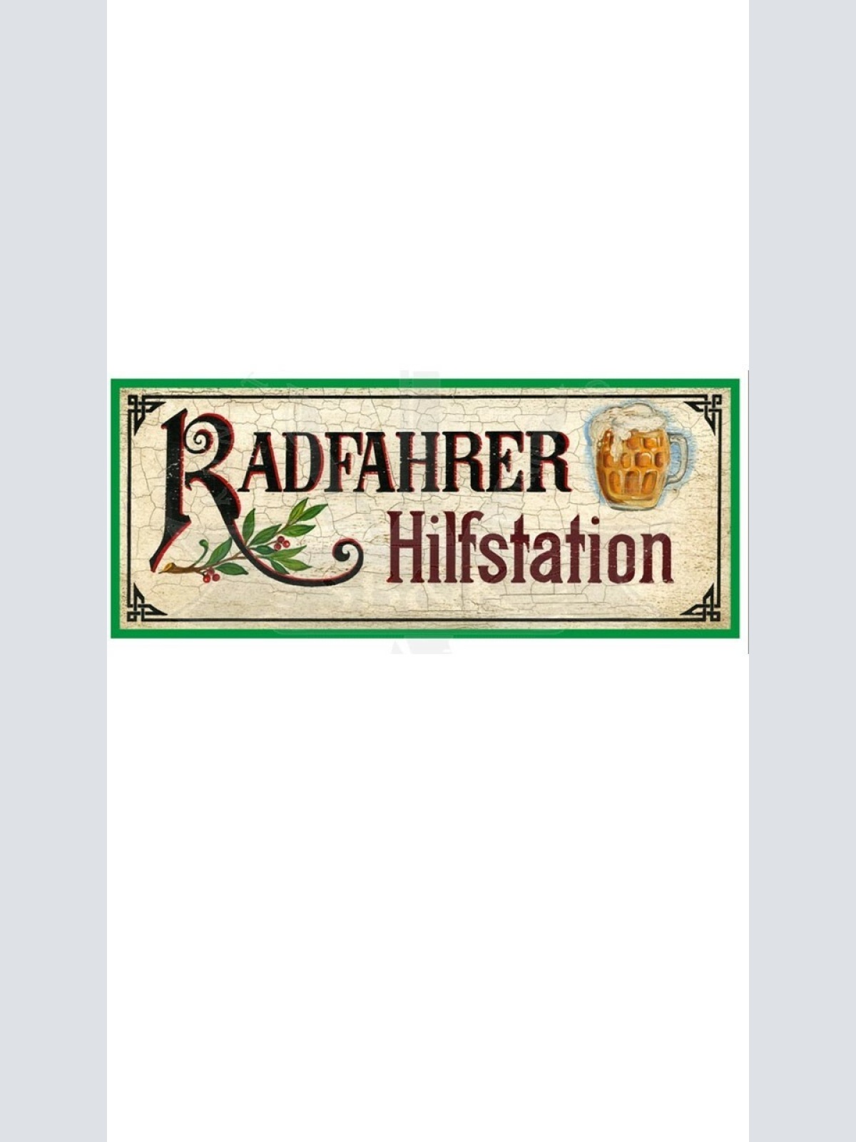 KuK Nostalgie Holzschild "Radfahrer Hilfstation"
