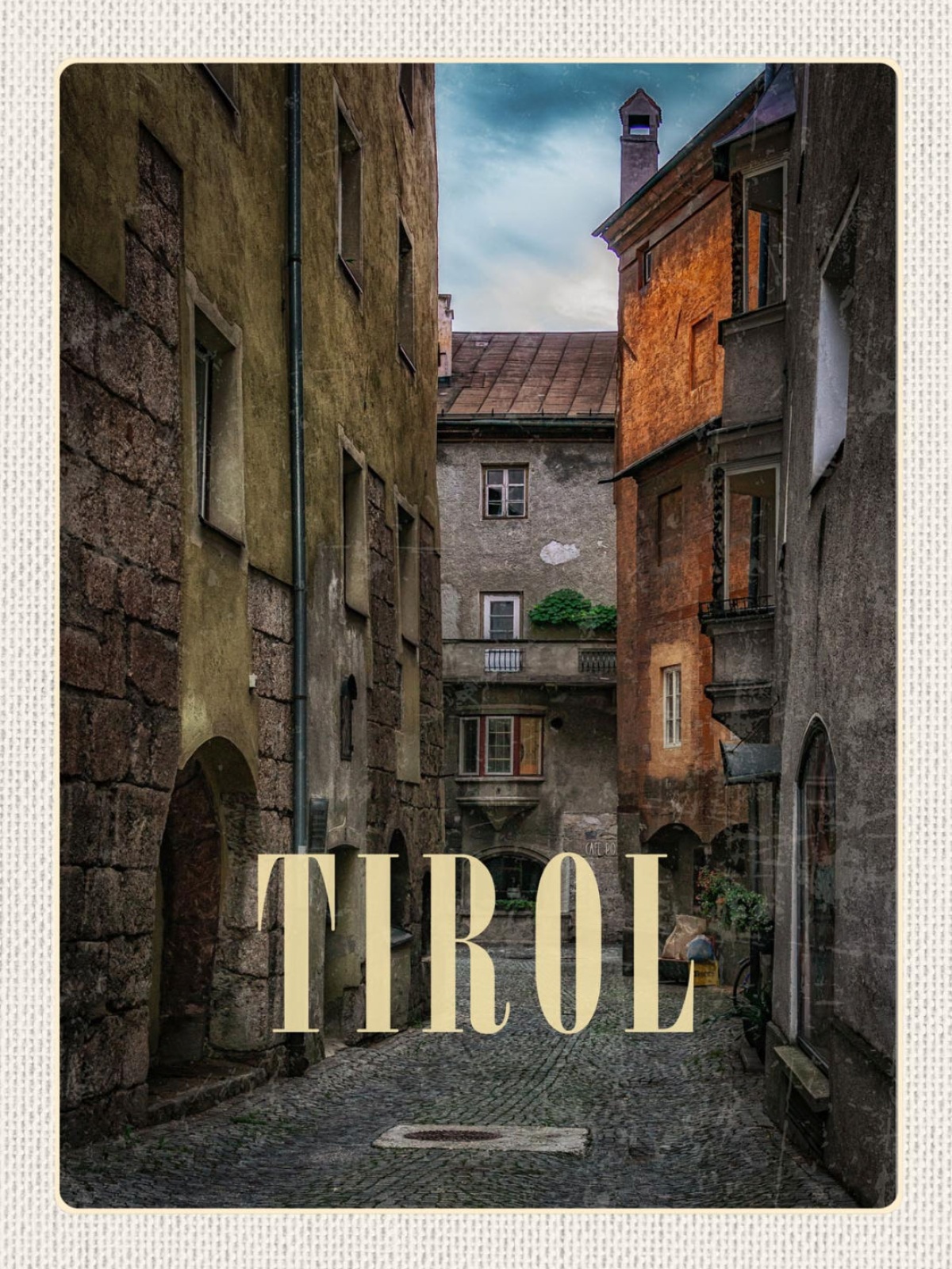 Schild Tirol Hall Stadt Altstadt Gasse Österreich 12x18 20x30 30x40 Blech/Holz