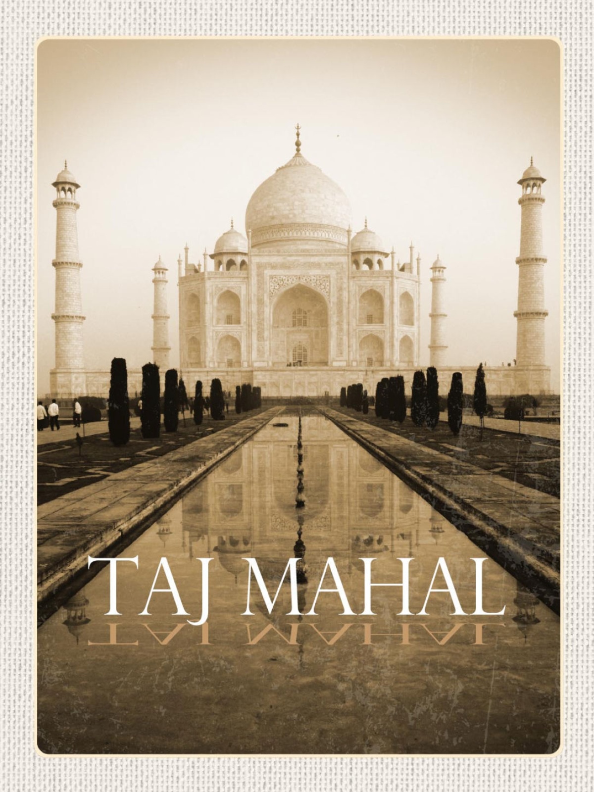Schild Taj Mahal Mausoleum Sehenswürdigkeit Indien 12x18 20x30 30x40 Blech/Holz