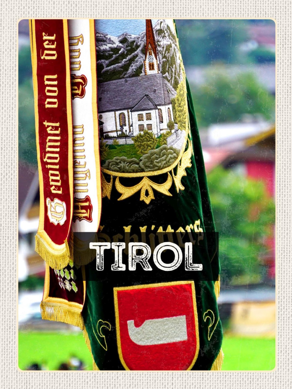 Schild Tirol Flagge Umzug Brauchtum Österreich 12x18 20x30 30x40 Blech/Holz