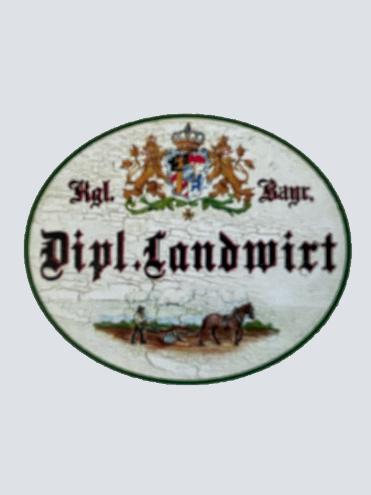 Nostalgie Holzschild Bayern Königlich Bayerischer Dipl. Landwirt Schild