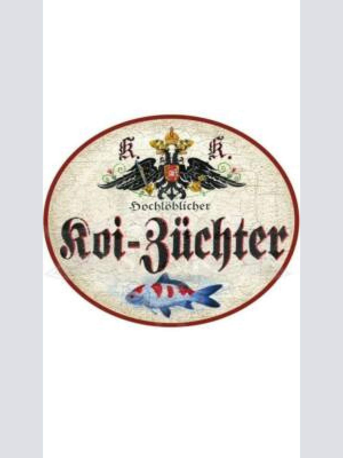 Kuk nostalgie holzschild "koi-züchter"