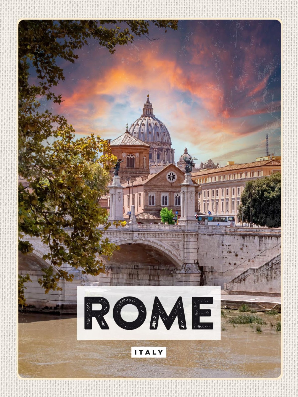 Schild Rome Italy Rom Italien Petersdom Basilika 12x18 20x30 30x40 Blech/Holz