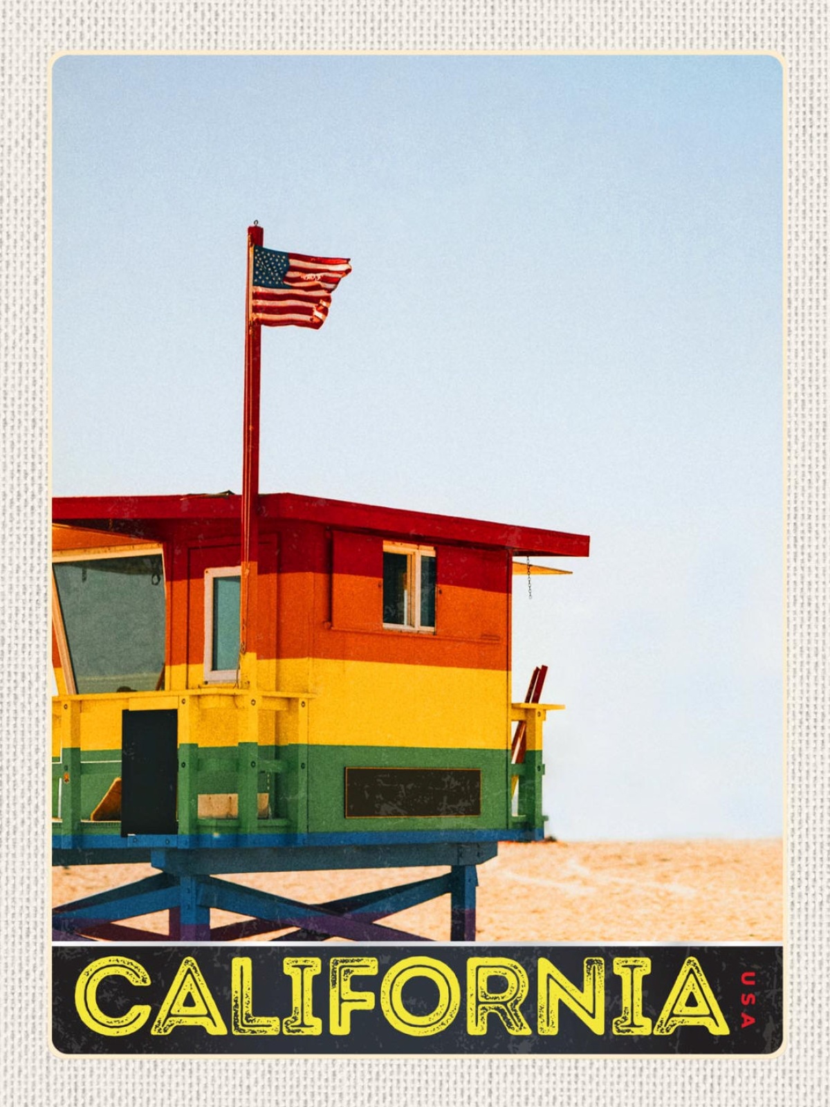 Schild California Kalifornien USA Strand Haus 12x18 20x30 30x40 Blech/Holz