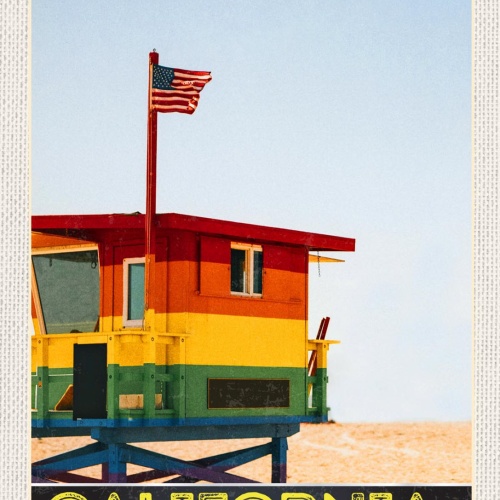 Schild California Kalifornien USA Strand Haus 12x18 20x30 30x40 Blech/Holz