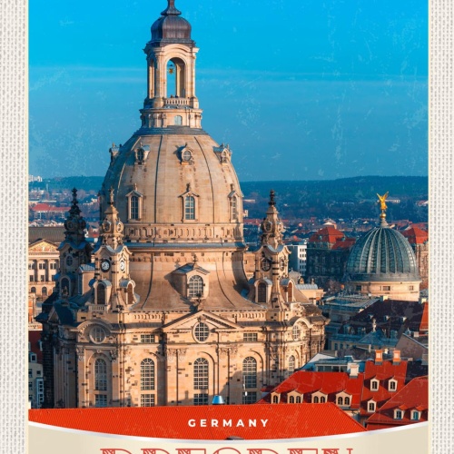 Schild Dresden Germany Frauenkirche Deutschland 12x18 20x30 30x40 Blech/Holz