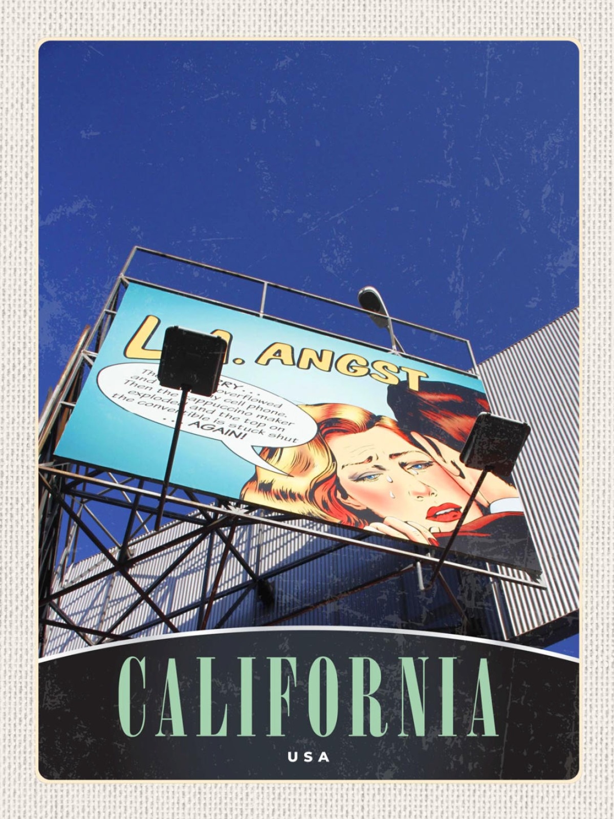 Schild California Kalifornien USA Los Angeles L.A. 12x18 20x30 30x40 Blech/Holz