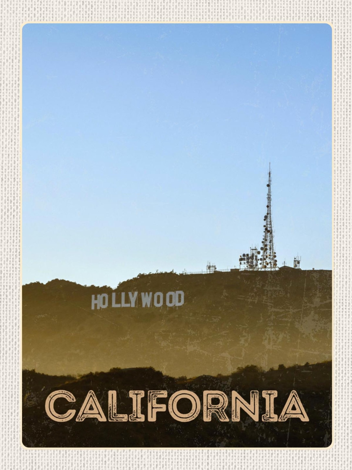 Schild Hollywood California Kalifornien L.A. USA 12x18 20x30 30x40 Blech/Holz