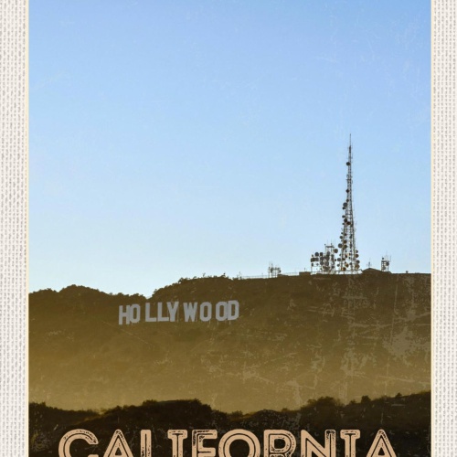 Schild Hollywood California Kalifornien L.A. USA 12x18 20x30 30x40 Blech/Holz