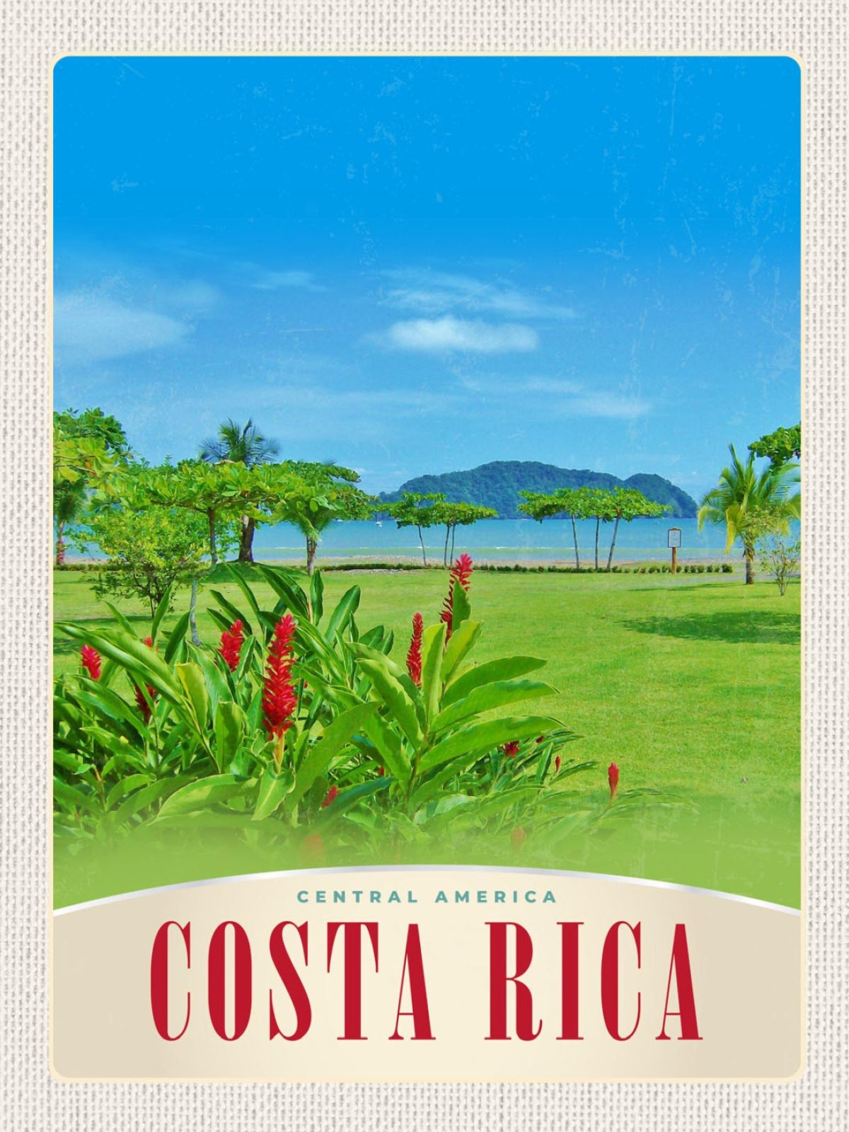 Schild Costa Rica Central Zentral America Aussicht 12x18 20x30 30x40 Blech/Holz