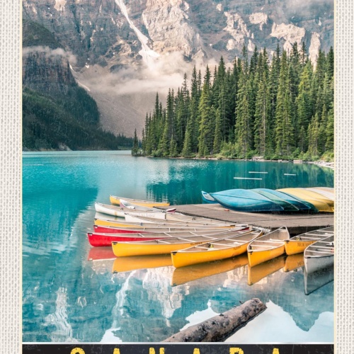 Schild Canada Kanada Landschaft Moraine Lake See 12x18 20x30 30x40 Blech/Holz
