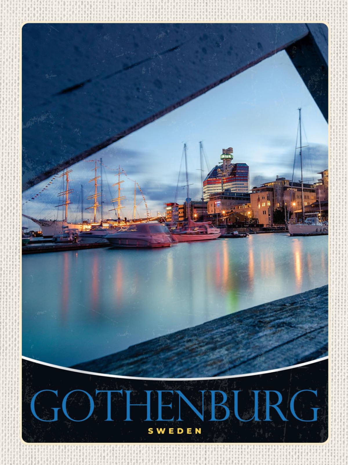 Schild Gothenburg Sweden Göteborg Schweden Hafen 12x18 20x30 30x40 Blech/Holz