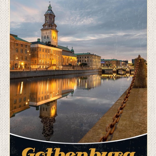 Schild Gothenburg Sweden Göteborg Schweden Stadt 12x18 20x30 30x40 Blech/Holz
