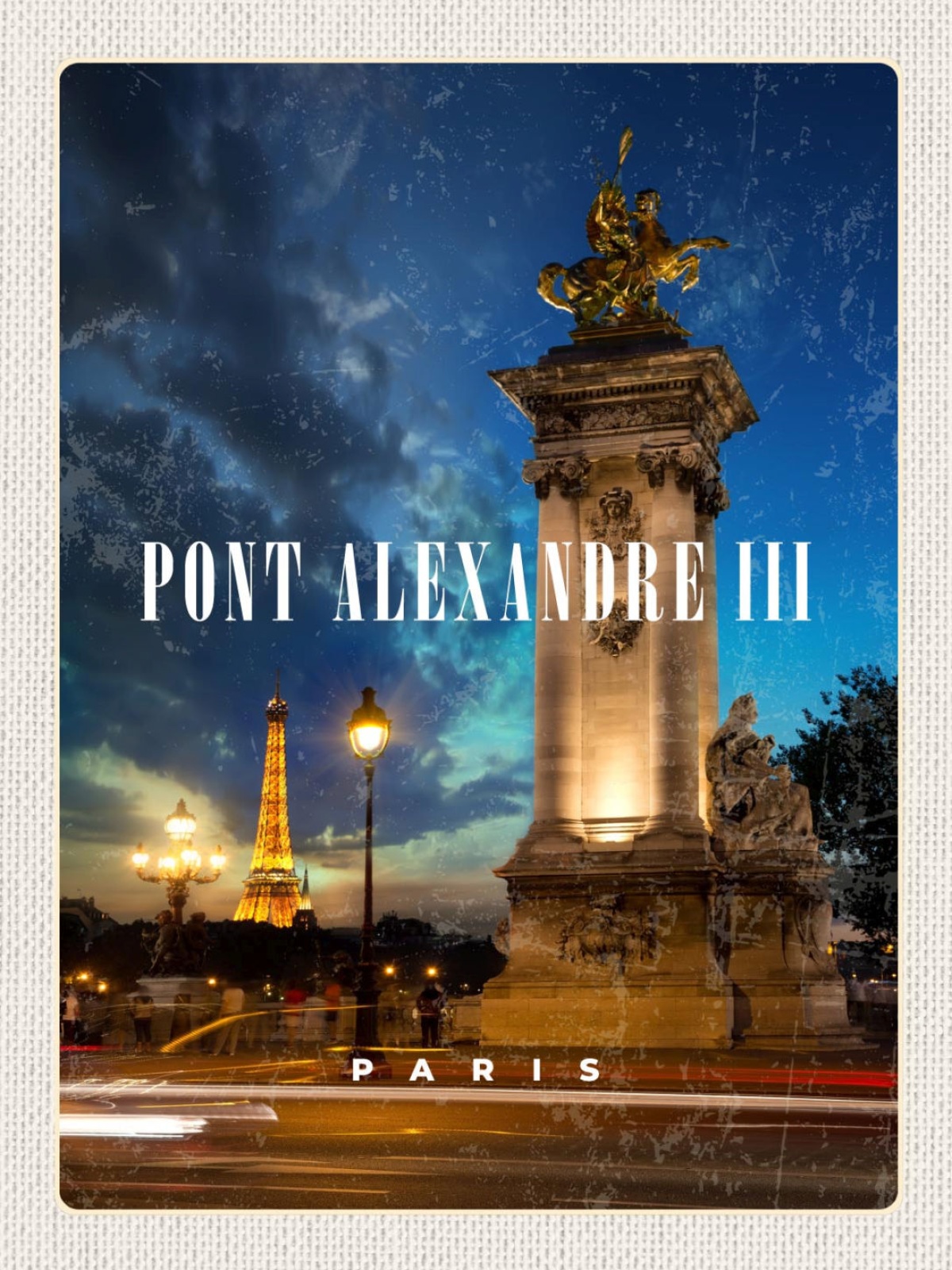 Schild Pont Alexandre III Paris Frankreich 12x18 20x30 30x40 Blech od. Holz