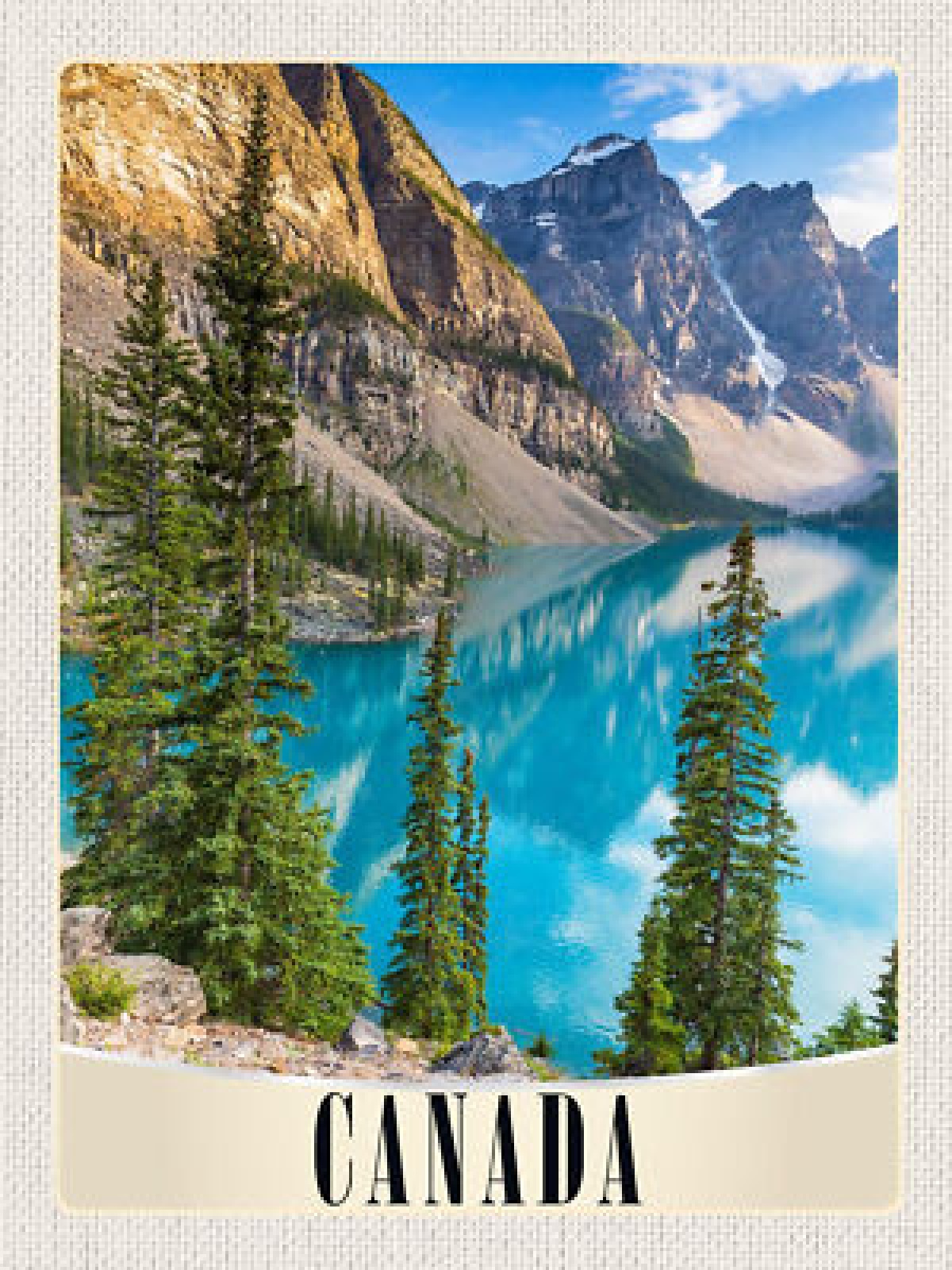 Schild Canada Kanada Landschaft Moraine Lake See 12x18 20x30 30x40 Blech/Holz