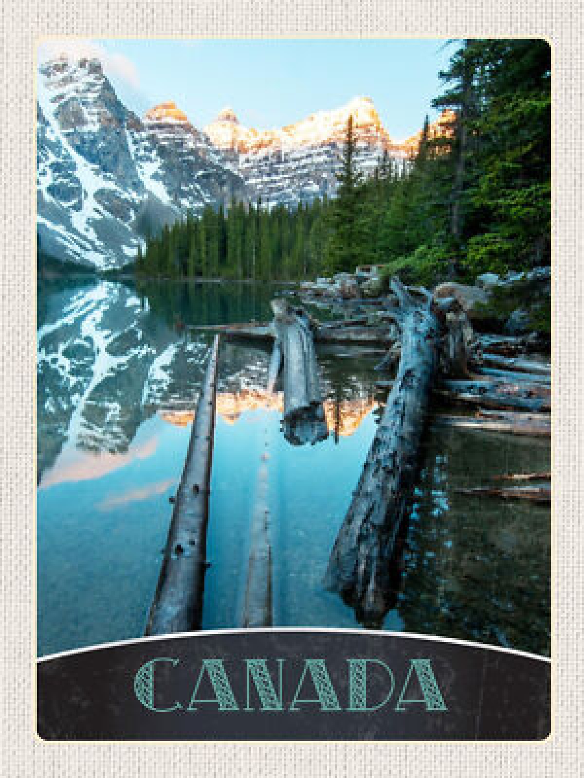 Schild Canada Kanada Landschaft Moraine Lake See 12x18 20x30 30x40 Blech/Holz