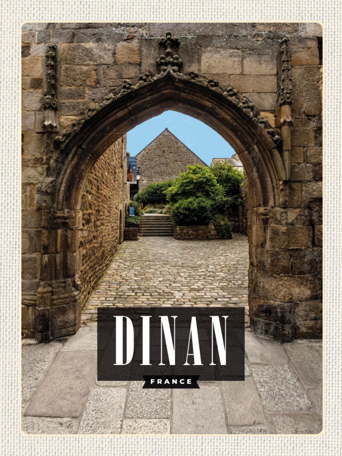 Schild Dinan France Frankreich Schloss Burg Tor 12x18 20x30 30x40 Blech/Holz