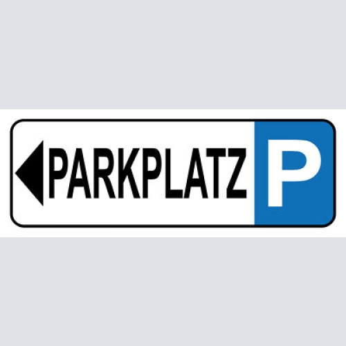 Schild Parkplatz Parken Einparken Pfeil Links Platz Auto 27x10 Blech od.Holz
