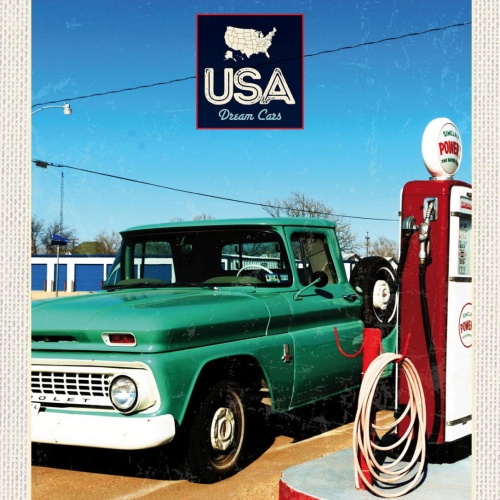 Schild USA Dream Cars Auto Chevrolet C-10 Amerika 12x18 20x30 30x40 Blech/Holz