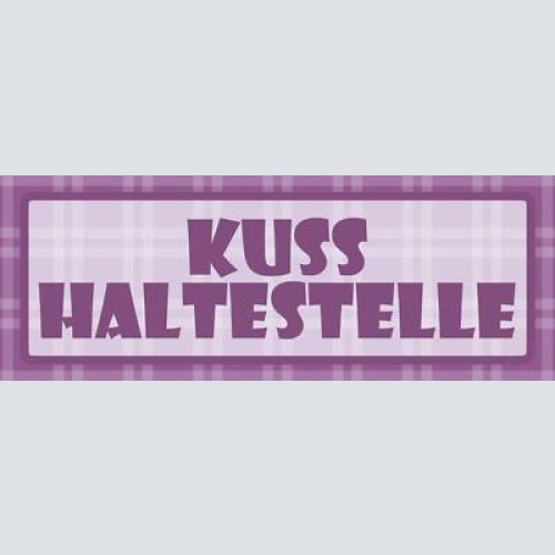 Schild kuss haltestelle küssen liebe paar romantik ehe 27 x 10 blech od. holz