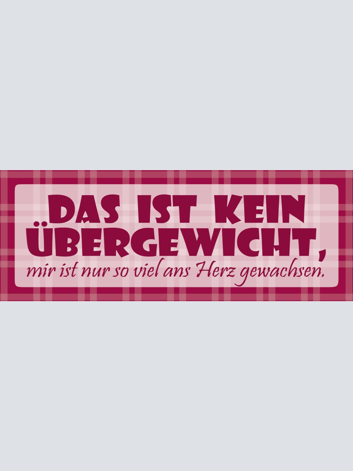 Schild Das Ist Kein Übergewicht Mir Ist Nur So Viel Ans Herz Gewachsen 27 x 10
