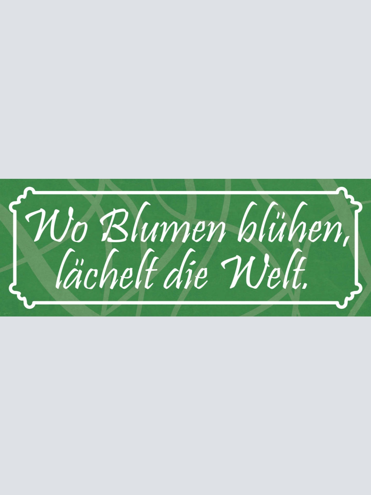 Schild Wo Blumen Blühen Lächelt Die Welt Garten Park 27 x 10 Blech od. Holz